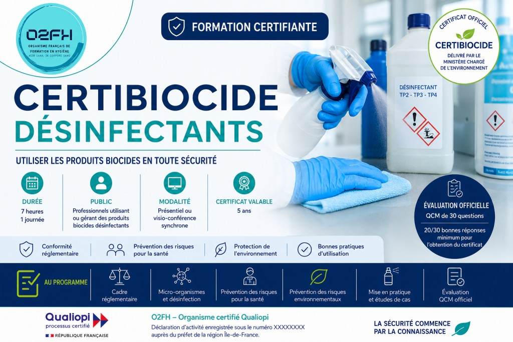 Formation sur les désinfectants biocides