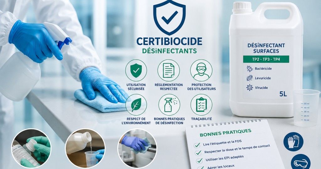 Produits de désinfection certifiés